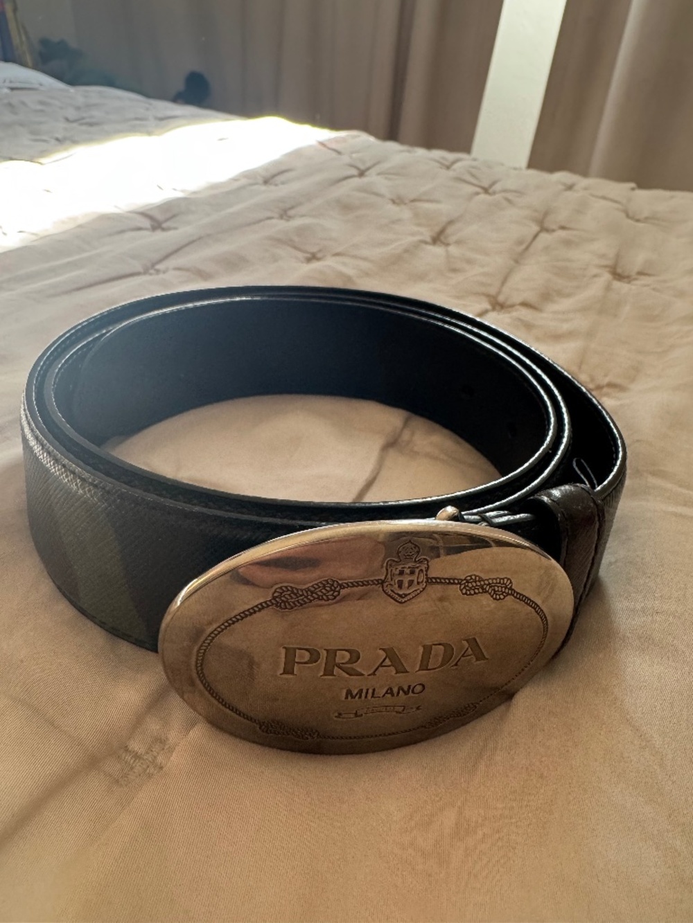 Prada Belt with Camo Print - size 36